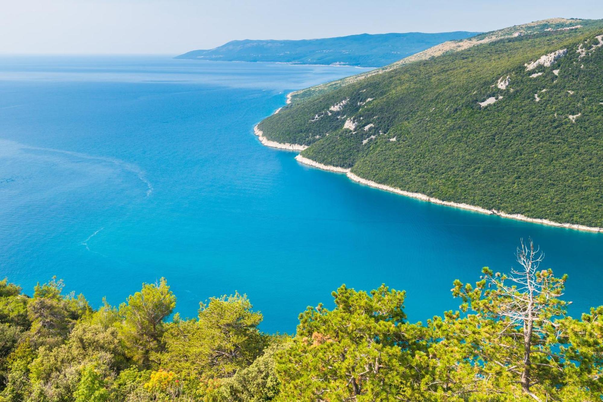 Seafront Villa Andrijana - Happy Rentals Plomin Bagian luar foto